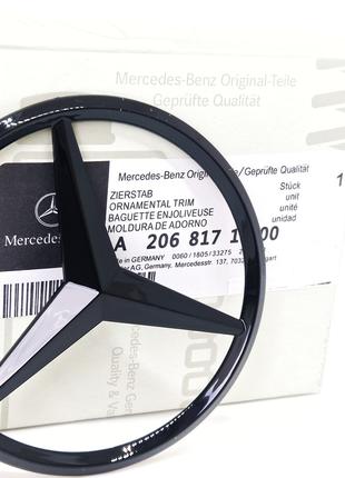 Эмблема Mercedes-Benz на крышку багажника W206 A2068171600 Чер...