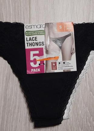Women's Lace Thongs, 5-pack