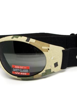 Очки защитные с уплотнителем Global Vision Eliminator Camo Pix...