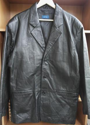 Мужская кожаная куртка, черный пиджак, кожаный пиджак