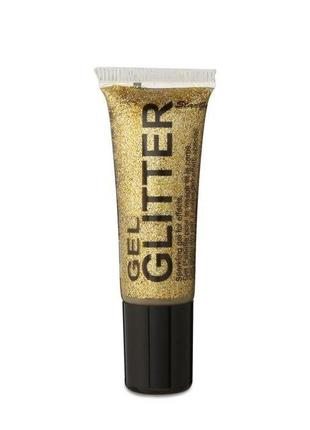 Глиттер-гель золото glitter gel gold