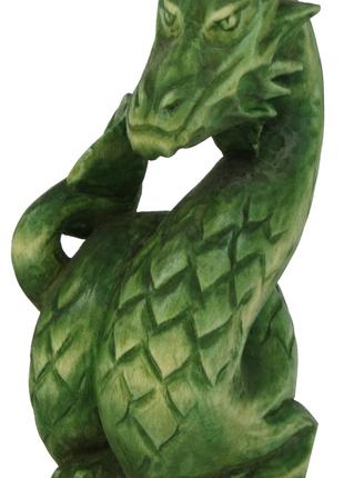 Статуетка ручної роботи Зелений Дерев'яний Дракон символ 2024 ...