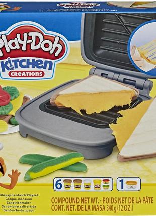 Play-Doh Kitchen Creations Cheesy Sandwich, сирний сендвіч Код...