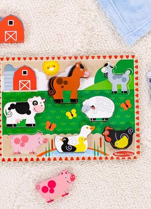 Дерев´яні пазли сортери на фермі . Melissa & Doug Farm Animal ...