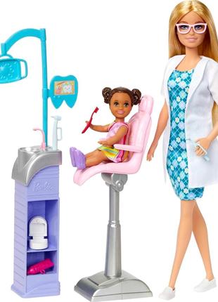 Лялька Barbie Careers Blonde Dentist , лікар стоматолог, данти...