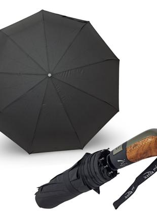 Велика парасолька автомат Frei Regen чорний з куполом 117 см #...