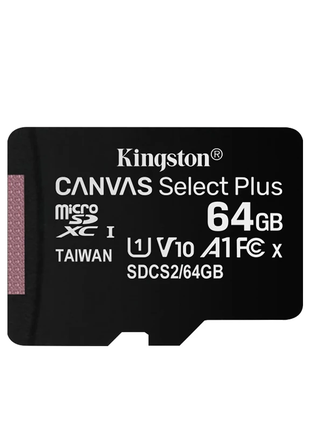 Карта памяти Kingston SDCS2 64 ГБ MicroSD Class 10 U1 V10 A1