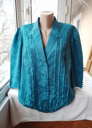 Шелковая блуза блузка пиджак жакет большого размера батал