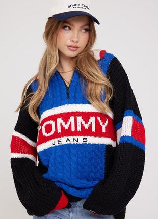 Свитер tommy hilfiger jeans женский длинный вязаный новый ориг...