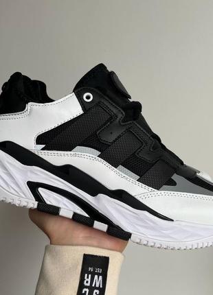 Кроссовки adidas niteball black white 2
