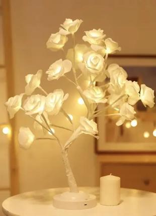 Декоративный светильник ночник Дерево с Розами Tree LED светод...