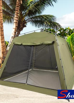 Беседка шатер автоматический Shark 300x300x230см палатка с уси...