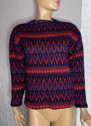 Винтажный шерстяной джемпер свитер Ирландская шерсть