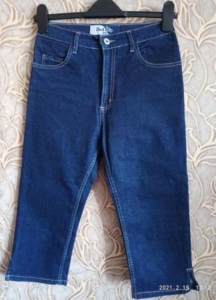 (498) отличные стрейчевые бриджи dark blue jeans унисекс/разме...