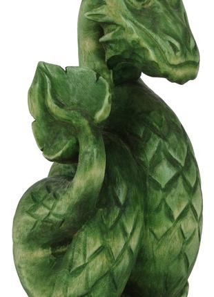 Зеленый Деревянный Дракон статуэтка ручной работы символ 2024 ...