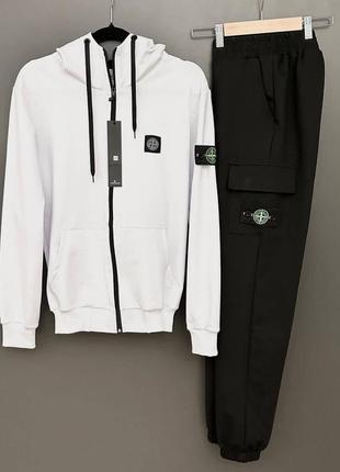 Спортивный костюм stone island: зп худи-штаны. мужской спортив...