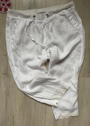 Льняные брюки брюки брюки белые женские marks &amp; spencer