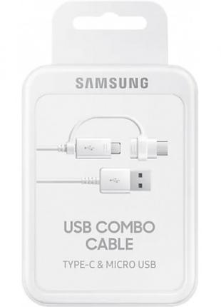 Дата-кабель Samsung Combo Cable (Type-C & Micro USB) EP-DG930DWEG