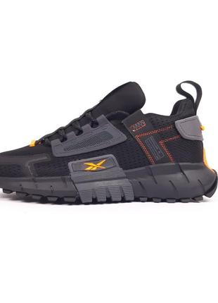 Reebok zig kinetica edge черные с оранжевым кроссовки мужские ...