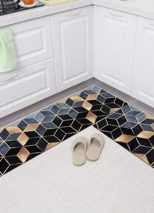 Протиковзкий килимок для кухні на підлогу 120x160 см к5
