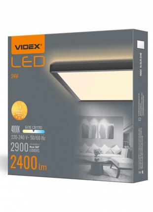LED светильник с декоративной подсветкой квадратный VIDEX DL3S...