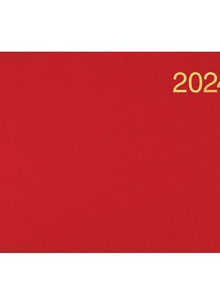 Щотижневик кишеньковий датований 2024 рік, А6 формату, червони...