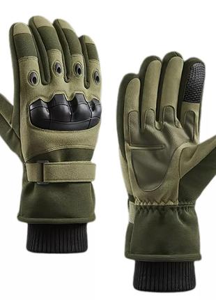 Тактичні зимові повнопалі рукавички із флісом Eagle Tactical E...