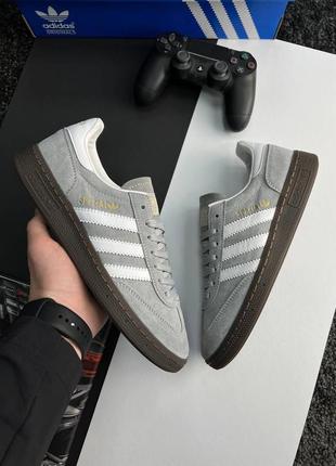 Мужские кроссовки adidas spezial gray white