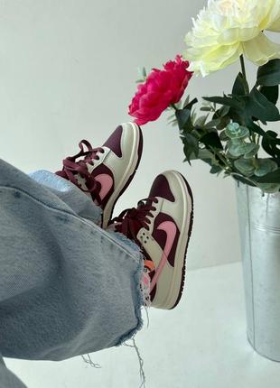 Найк nike sb low burgundy / cream