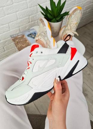 Кроссовки nike m2k tekno  white  orange