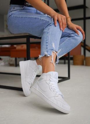 Кроссвоки nike air jordan 1 retro white (білий)