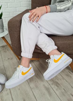 Кроссовки nike air force white orange