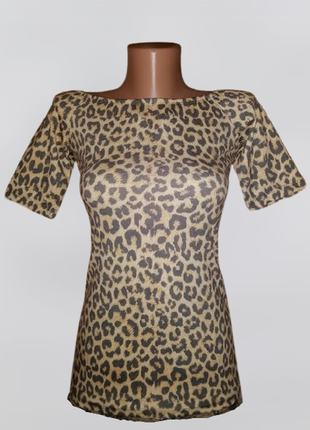 💛💛💛новая (сток) леопардовая женская кофта с коротким рукавом, ...