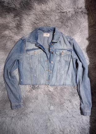 Укороченный джинсовый пиджак tally weijl