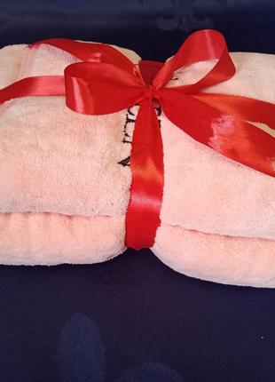 Набор 2 шт полотенец для бани в подарочной упаковке из махрово...
