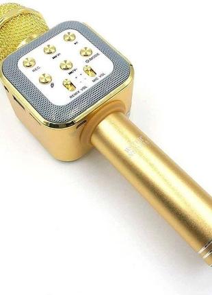 Беспроводной микрофон караоке с динамиком 1818, gold
