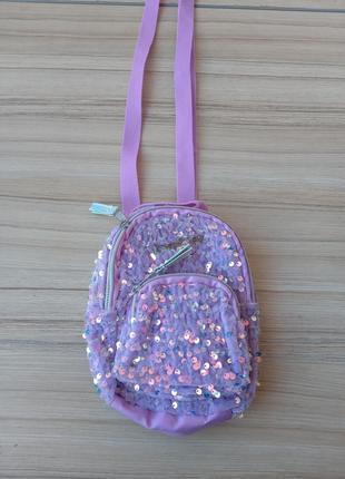 Мини-сумка-рюкзак bebe girls от love2design с фиолетовым велюр...