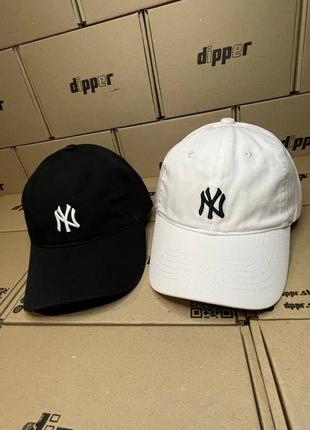 Кепка бейсболка new york yankees (черная/белая)