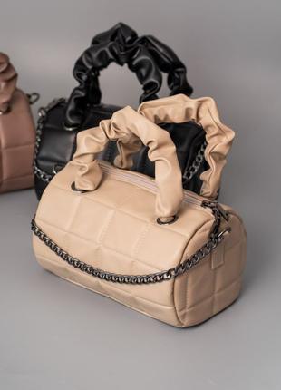 Жіноча сумка бежева сумка бежева сумочка середнього розміру сумка