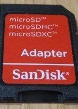 Переходник-адаптер SanDisk для карты памяти micro SD на SD