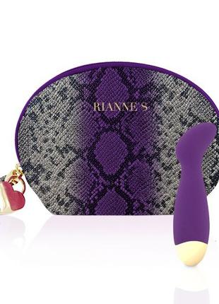 Вибратор для точки G Rianne в сумочке, фиолетовый, 14 см х 3.5 см