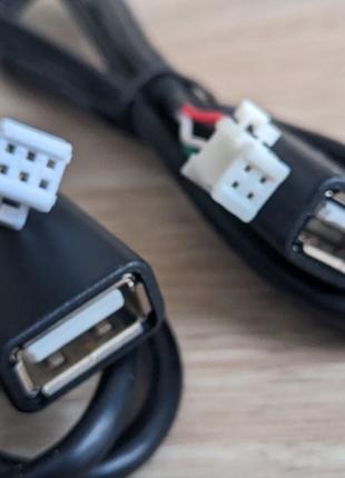 Кабель USB на 4 и 6 pin для автомагнитолы.