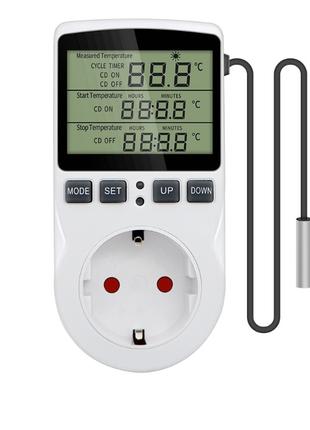 Розетка термостат KT3100 Т01 с таймером контролер температуры 16A