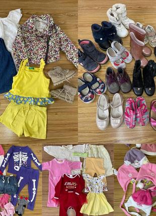Пакет одежды и обуви для девочки от 3 месяцев до 2 лет за 400 ...
