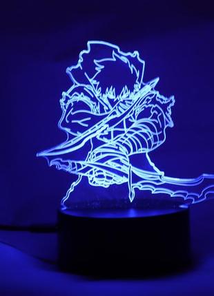 Акриловая led лампа с аниме только я беру новый уровень