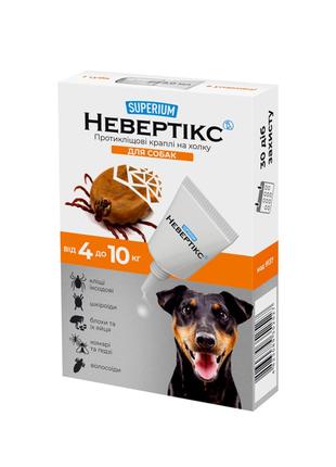 СУПЕРІУМ Невертікс, протикліщові краплі на холку для собак, 4-...