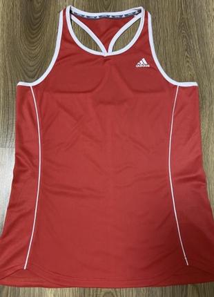 Майка adidas женская спортивная, кораллового цвета, размер l