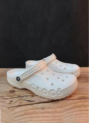 Крокс бая клог белые crocs baya white clog