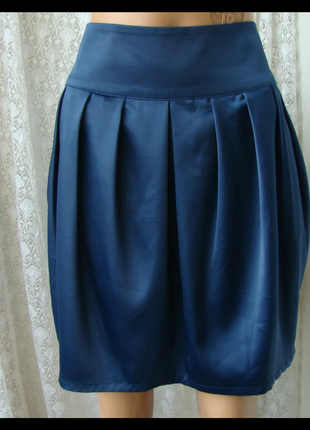 Юбка женская легкая модная синяя тюльпан мини бренд lipsy р.46-48