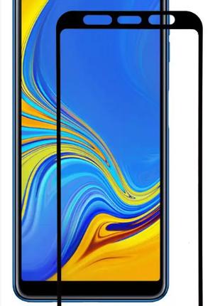 Закаленное защитное стекло на Samsung A750 Galaxy A7 (2018) Че...